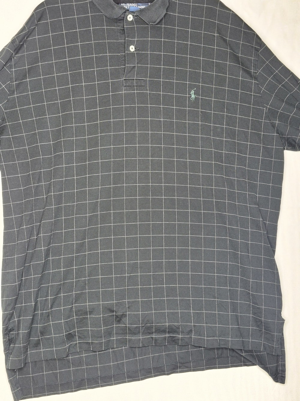 Polo by Ralph Lauren Men’s Dark Gray Grid Polo Shirt